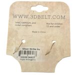 NWT Silver Strike Texas Faux Snake Print Dangle Earrings 3D Belt Co. Black Cream Photo 5