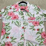 Island Tropics Aloha Resortwear Cotton Floral Vacation Hawaii Shirt Women XL White Photo 4