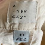 A New Day NEW High Waisted Belted Cotton Chino Shorts 10 Cream Business Casual Photo 2
