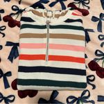 Aerie  Restart Quarter Zip Striped Cozy Soft Hoodie Photo 2