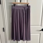 Halara  NWT Mesh High Waisted Drawstring Midi Flare Skirt Large Stardust Mauve Photo 2
