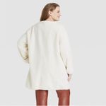 Ava & Viv Sherpa Overcoat Jacket - Size 0X 16/18- Cream - Plus Size Photo 1