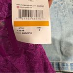 MORGAN AND CO. Women's Juniors Long Lace Corset Prom Dress Magenta Size 3 Purple Photo 4