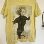 NWOT Whitney Houston Yellow Short Sleeve Tee Shirt 100% Cotton Size Medium Photo 1