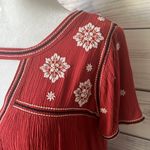 Abercrombie & Fitch Rust Orange-Red Embroidered Cutout Shift Dress Photo 2