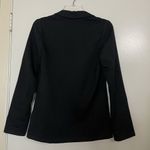 H&M womens career black blazer jacket one button size US 2 Photo 3
