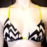 Mudd Bikini top Black White Neon Yellow Size S Photo 0