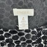Chico's Chico’s Black Polka Dot Lace Top with Tiered Long Sheer Sleeves Size 4/ XXL Photo 2