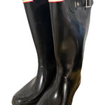 Hunter  Original Tall Gloss Rain Boots Glossy Brown Chocolate Women's 7 READ Photo 0