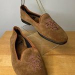 Aerosoles  Brown Suede Embroidered Betunia Flat Loafers Size 6.5 Photo 0