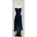 Alfred Sung NWT  Strapless High/ Low Ballgown in Midnight Blue Sz 8 $242 Photo 1