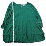 Andree by Unit Dark Green Boho Shift Top Photo 7