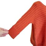 Garnet Hill Red Lambswool Angora Blend Side Zip Sweater Terracotta Orange Small Photo 4