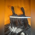 SheIn BAE Summer Short Puff Sleeve Lace Splice Pleated Mini Dress, Size S Photo 3