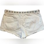 Free People Ivory Denim Eliot Cutoff Shorts Size 30 Embroidered Cotton Buttons Photo 1