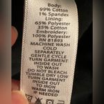 D & Co Red Denim Floral Print 3 Button Jacket. 2 Small Front Pockets Sz 3X. Photo 12