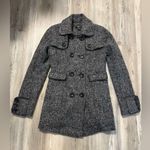 BCX Women's Gray Tweed Double-Breasted Coat Size Medium Photo 0