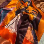 Vibrant Orange and Purple‎ Women's Bomber Jacket Size L Photo 4