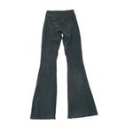 Aerie Flare Leg Ribbed High Waisted Leggings Pants Dark Gray size Medium Photo 3