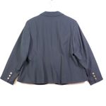 INC International Concepts Petite Black Blazer Gold Zip Pockets Button Size 16WP Photo 1