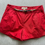 Michael Kors 🪩  Red Shorts with Brown Belt Photo 0