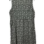 Old Navy Black And White Heart Print Dress Size XL Sleeveless Ruffle Collar Photo 1