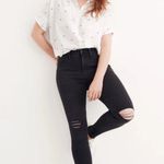 Madewell Tall 9" Mid-Rise Skinny Jeans Size 26 Black Sea Distressed 26T Photo 11