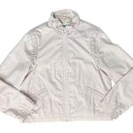 Vintage Nordstrom Baby Pink Light Windbreaker Ruffle Mock Neck Jacket size M / L Size M Photo 0