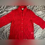Alfred Dunner Buttonup Red Anchor Shirt Medium Photo 11