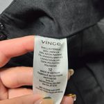 Vince  Black Linen High Waisted Pleated Shorts Photo 7