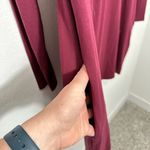 Peruvian Connection Stretch Jersey Knit Scoopneck Purple Red Longsleeve Dress Photo 5