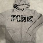 PINK - Victoria's Secret  Gray Jersey Zip-up Jacket  Photo 0