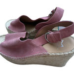 Marc Fisher espadrille wedge sandals Size 9.5 women's mauve pink heeled open toe Photo 0