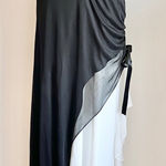 Vintage Y2K Gown Dress, Prom, Assymetrical, Fairy‎ Grunge, Large, Rhinestone Black Photo 0