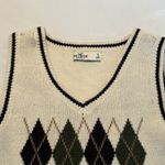 Hollister Women’s Cropped Sweater Vest Size Small Cream Photo 2