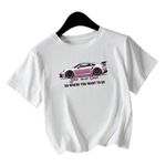 SheIn You're So Cool Car Graphic T-Shirt in White, Size 3XL Photo 1