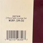 BB Dakota Pajamas Burgundy Silky Satin Loungewear Set Wide Leg Pants Women S New Photo 9