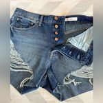Jessica Simpson  Blue Distressed Jean Shorts Photo 4
