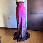 Bebe Y2K Vintage | Stretch Silk Pink Brown Tie Dye ombre Strapless Gown Medium Photo 2