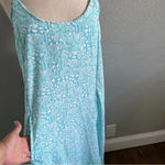 Peach‎ Maxi Dress Size Medium Pockets Spaghetti Strap Tassels Green Photo 2