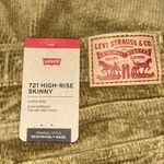 Levi's 721 High-Rise Skinny Honeysuckle Brown Corduroy Denim Jeans Size 31x30 NEW Photo 5