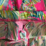 Lilly Pulitzer Pink and Green Bermuda Shorts Vibrant Tropical Print Photo 2
