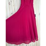 Lulus NWT  Sophisticated Charisma Berry Red Tie-Strap A-Line Midi Dress Size M Photo 3