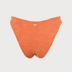 BERLOOK Floral Jacquard High Cut BIKINI BOTTOM ONLY 16 Orange Size M Photo 7