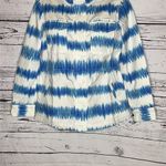 Style & Co NWT Size S Blue & White Tie Dye Drawstring Waist Zip Front Jacket Photo 3