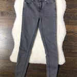 Brandy Melville  Moto Zip Faded Black Skinny Jeans Photo 3