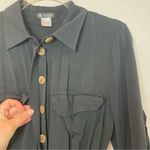 Venus Black Wide Leg Jumpsuit Button Up Front Size 10 Photo 0