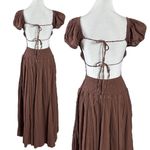 Free People  Feeling Bonita Midi Maxi Dress in Brown Size XS Romantic Dainty Photo 8