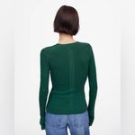 Madewell  Merino Wool Silk‎ Cardigan Sweater Buttons V-Neck Green NWT $118 XXS Photo 1