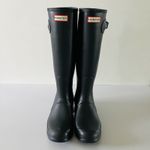 Hunter Original Tall Black Buckle Strap Rain Boots - US 10 Photo 1